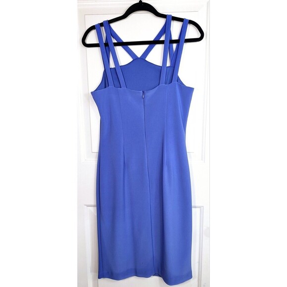 JOSEPH RIBKOFF Colbolt BLUE DRESS WITH MULTI STRAP DETAIL SIZE 10 - Picture 3 of 7